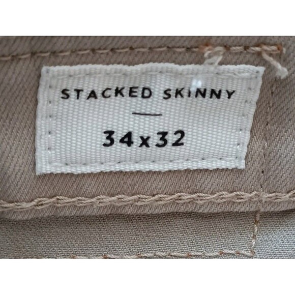 Pacsun Stacked Skinny Jeans Men's 34x32 Khaki Skinny - Picture 4 of 8